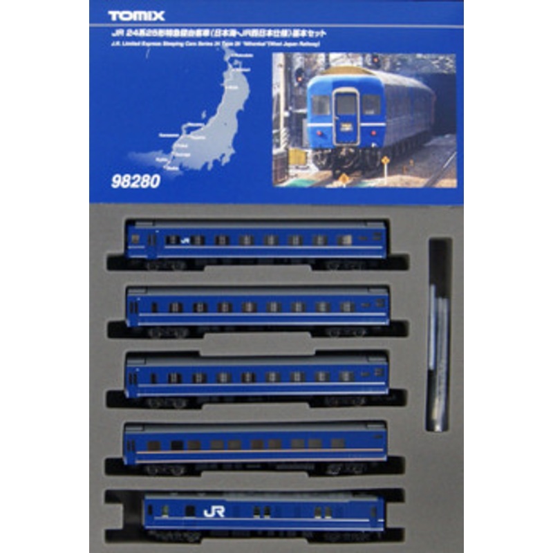 Tomix 98280 JR Limited Express Sleeping Train Series 24 Type 25 ‘Nihonkai’ (West Japan Railway) 5 Cars Set (N scale)
