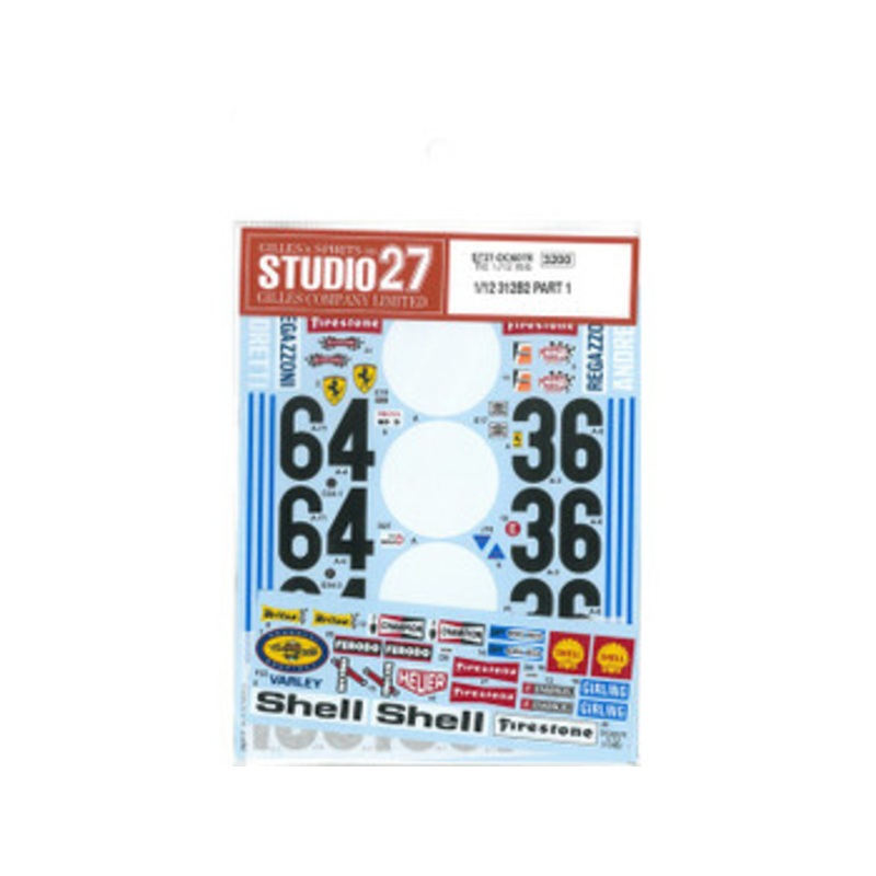 Studio27 ST27-DC607R Ferrari 312B Decals (Part 1) for Tamiya 1/12 (02611)