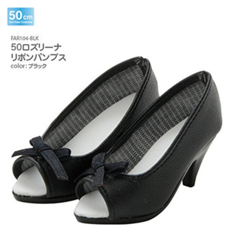 Azone FAR104-BLK 50cm doll Roselyne Ribbon Pumps Black