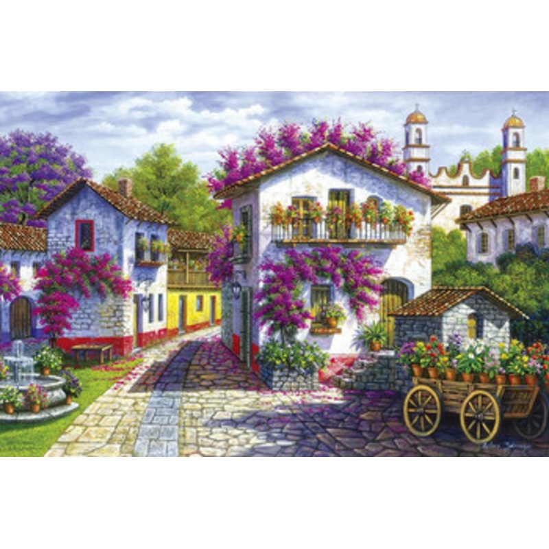 Yanoman Jigsaw Puzzle 10-1330 Arturo Zarraga Colonial Town (1000 Pieces)