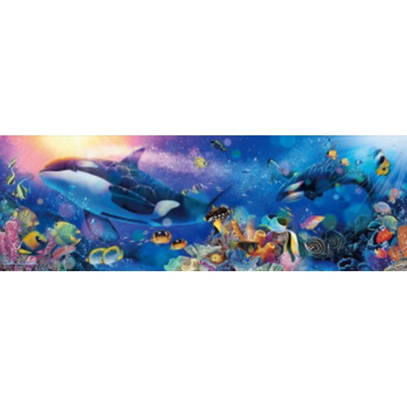 Epoch Jigsaw Puzzle 18-304 Lassen Dynamic Orcas (1518 S-Pieces)