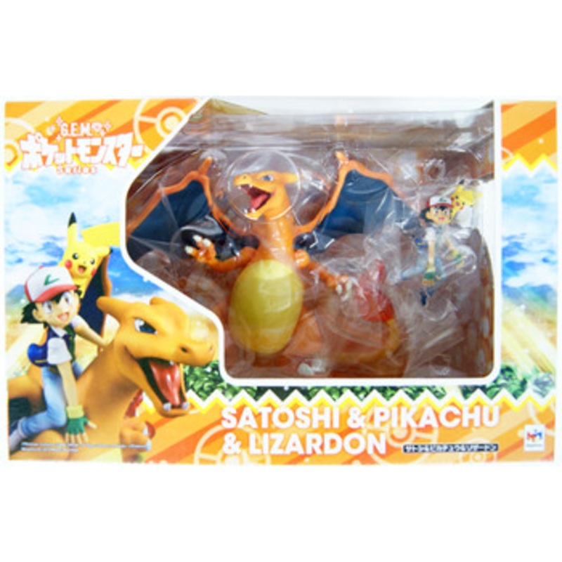 MegaHouse G.E.M. Series Pokemon Ash & Pikachu & Charizard Figure