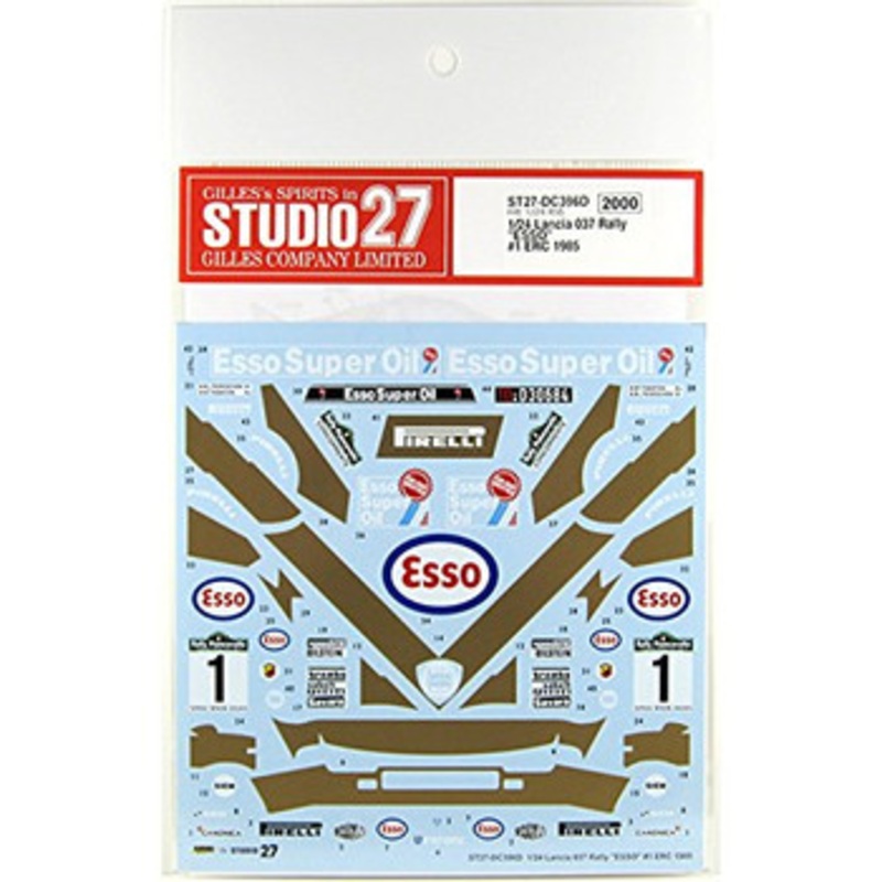 Studio27 ST27-DC396D Lancia 037 Rally `ESSO` #1 ERC 1985 for Hasegawa 1/24 Scale
