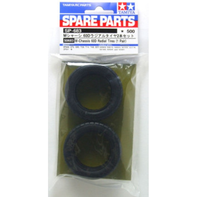Tamiya 50683 (SP683) M-Chassis 60D Radial Tires (1 Pair)