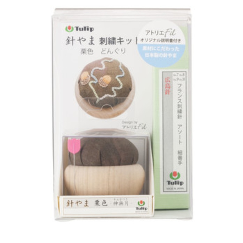 Tulip PK-004 Pincushion Embroidery Kit (Acorn Sorrel) with Hiroshima Needles