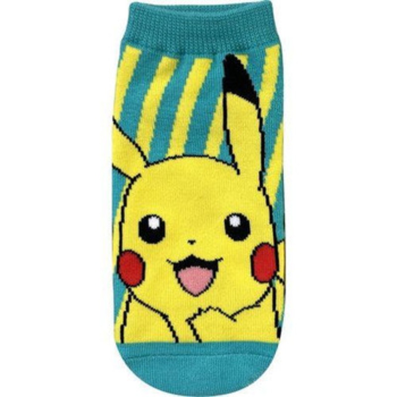 Pokemon Center Character Socks Pikachu Stripe Junior (15-21cm)