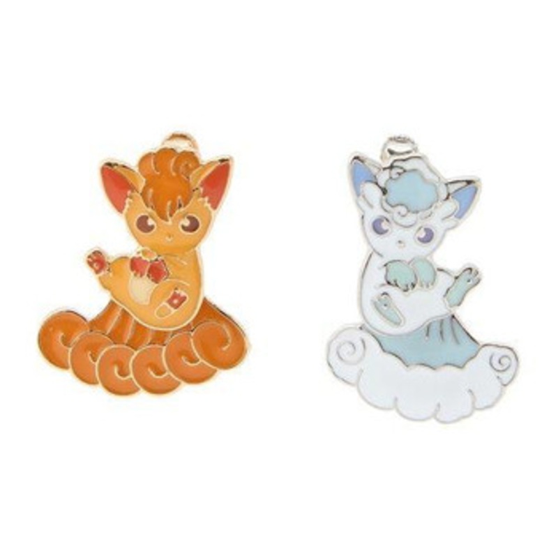 Pokemon Center Original Earrings Vulpix & Alolan Vulpix