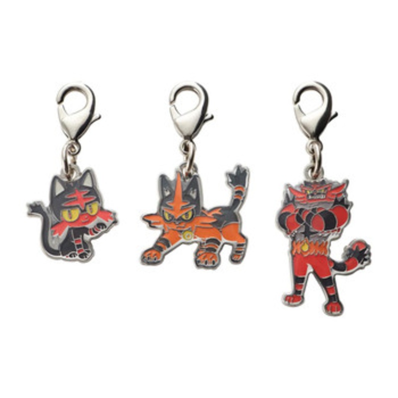 Pokemon Center Original National Pokedex Metal Charm 725 726 727