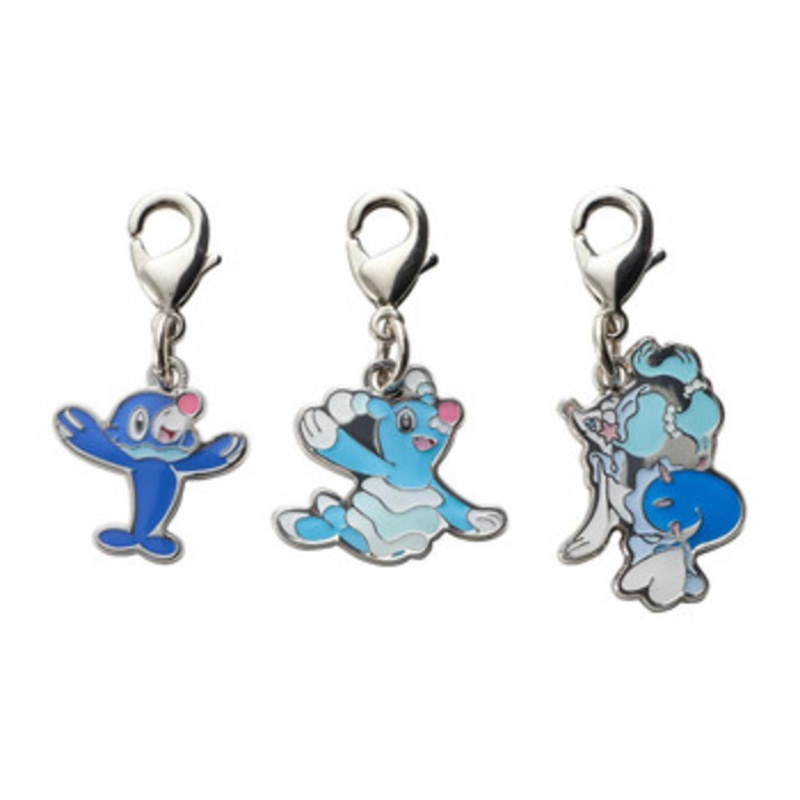 Pokemon Center Original National Pokedex Metal Charm 728 729 730