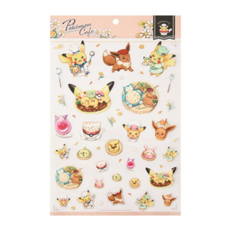 Pokemon Center Original PET Stickers Pokemon Cafe & Pikachu Sweets
