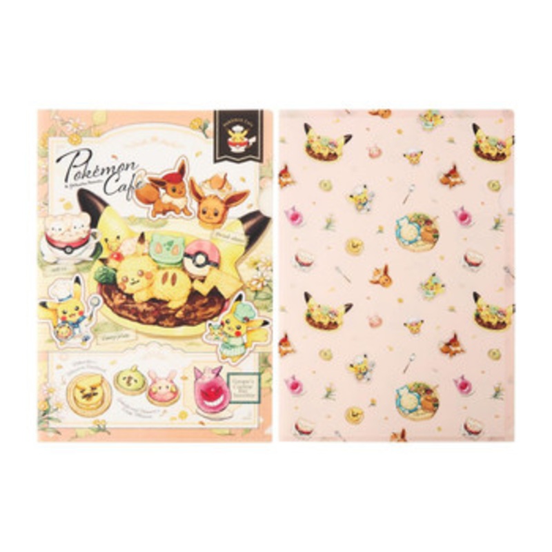 Pokemon Center Original A4 Clear File 2-Piece Set Pokemon Cafe & Pikachu Sweets