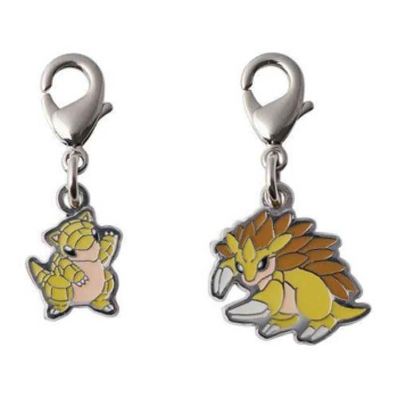 Pokemon Center Original National Pokedex Metal Charm 027 028
