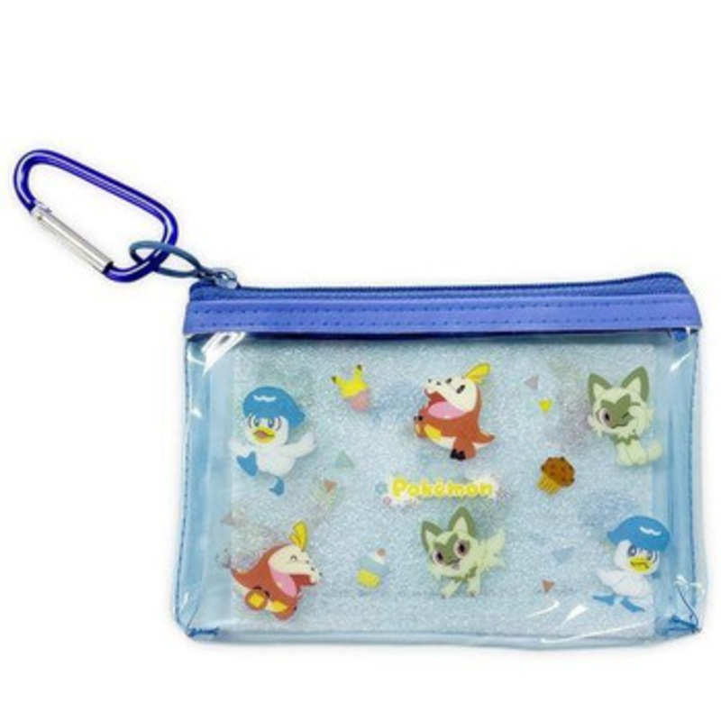 Pokemon Center Mini Pouch With Carabiner / Sprigatito, Fuecoco, Quaxly