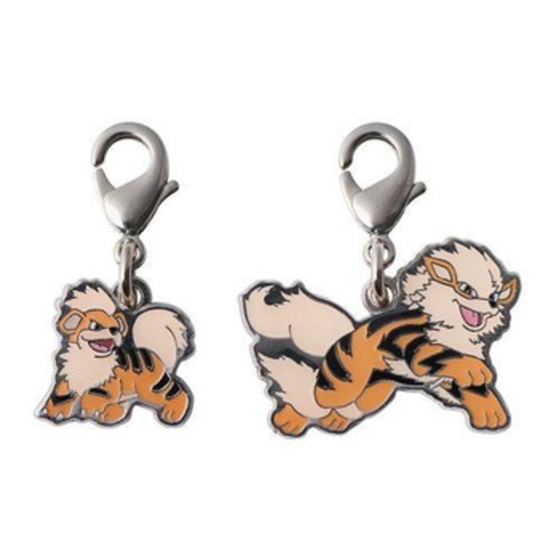 Pokemon Center Original National Pokedex Metal Charm 058- 059