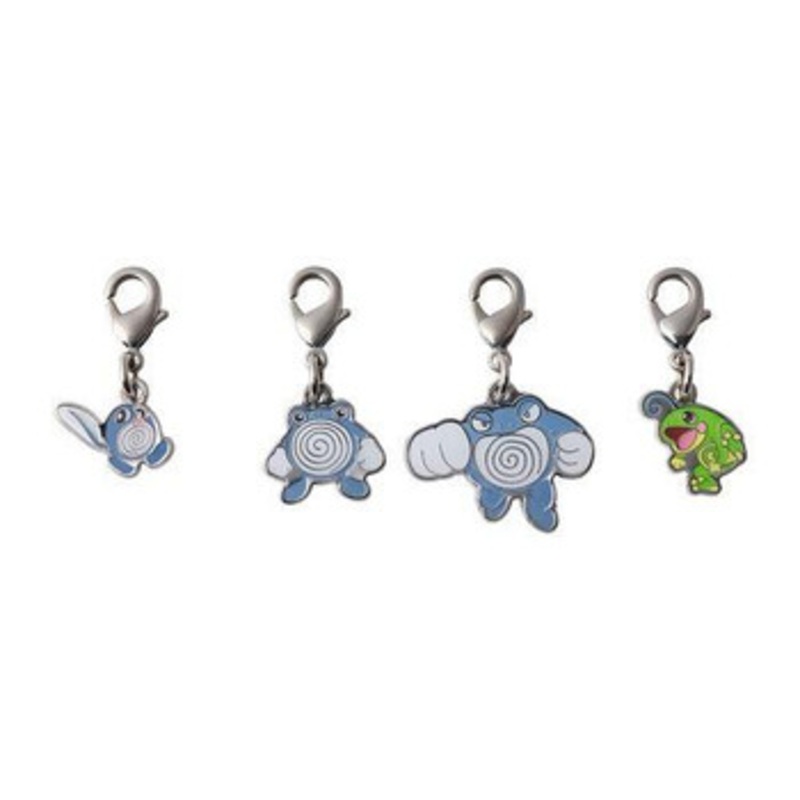 Pokemon Center Original National Pokedex Metal Charm 060- 061- 062- 186