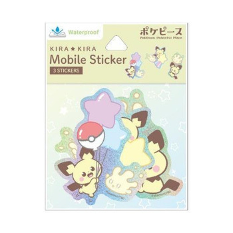 Pokemon Center PokePeace Mobile Sticker   Pichu & Milcery 925F