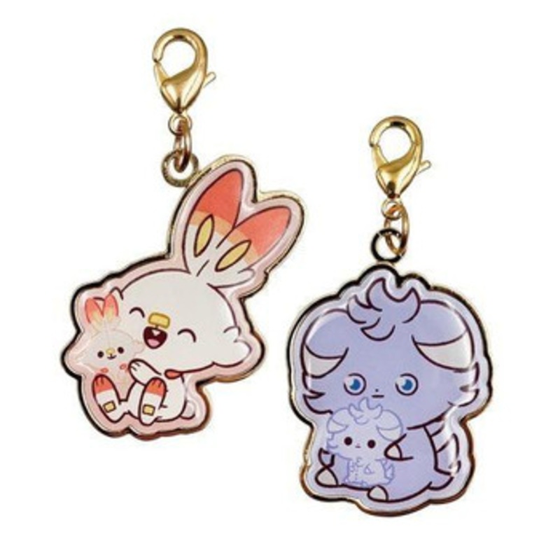 Pokemon Center Metal Charm Set Scorbunny & Espurr