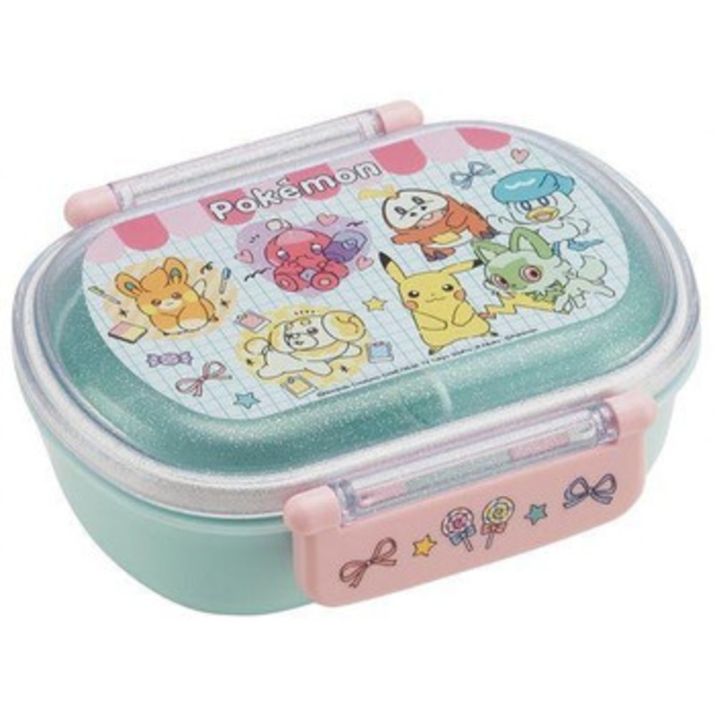 Pokemon Center Popping Up Antibacterial Dishwasher Safe Fluffy Lid Tight Lunch Box Oval Shape