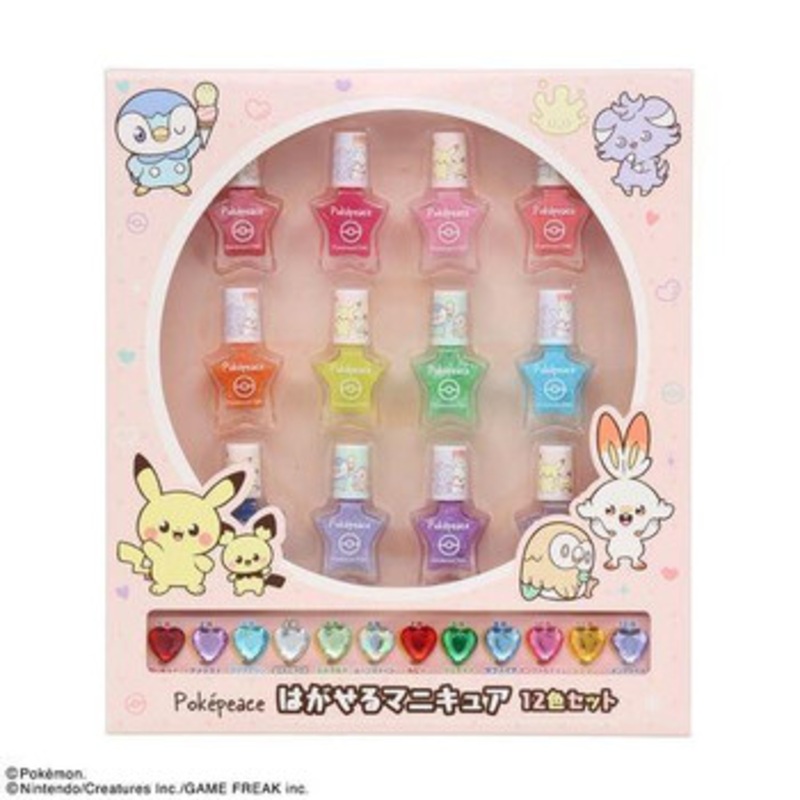 Pokemon Center Removable Nail Polish 12-Color Set PokePeace PK