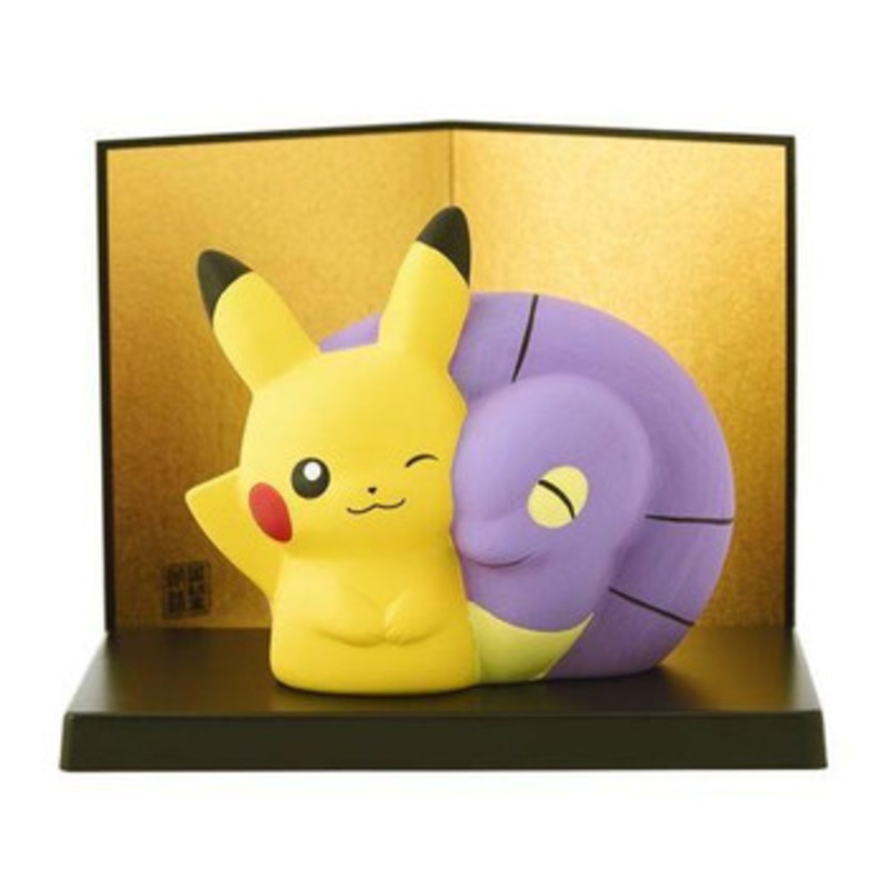 Pokemon Center Original Ceramic Ornament Pikachu And Ekans