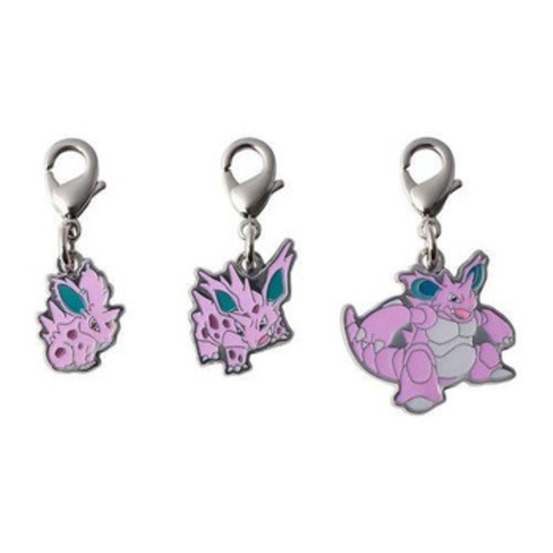 Pokemon Center Original National Pokedex Metal Charm 032- 033- 034
