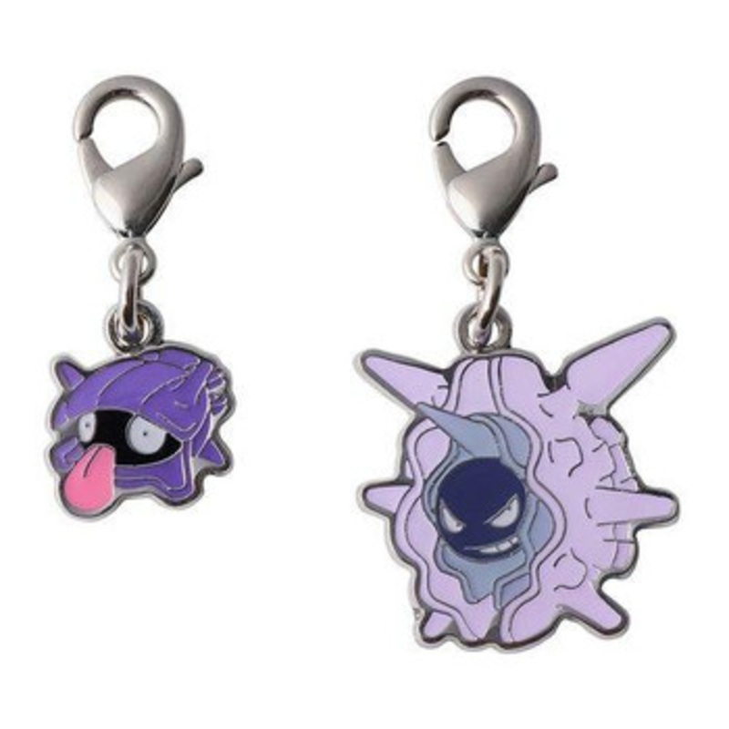 Pokemon Center Original National Pokedex Metal Charm 090, 091 (Shellder, Cloyster)