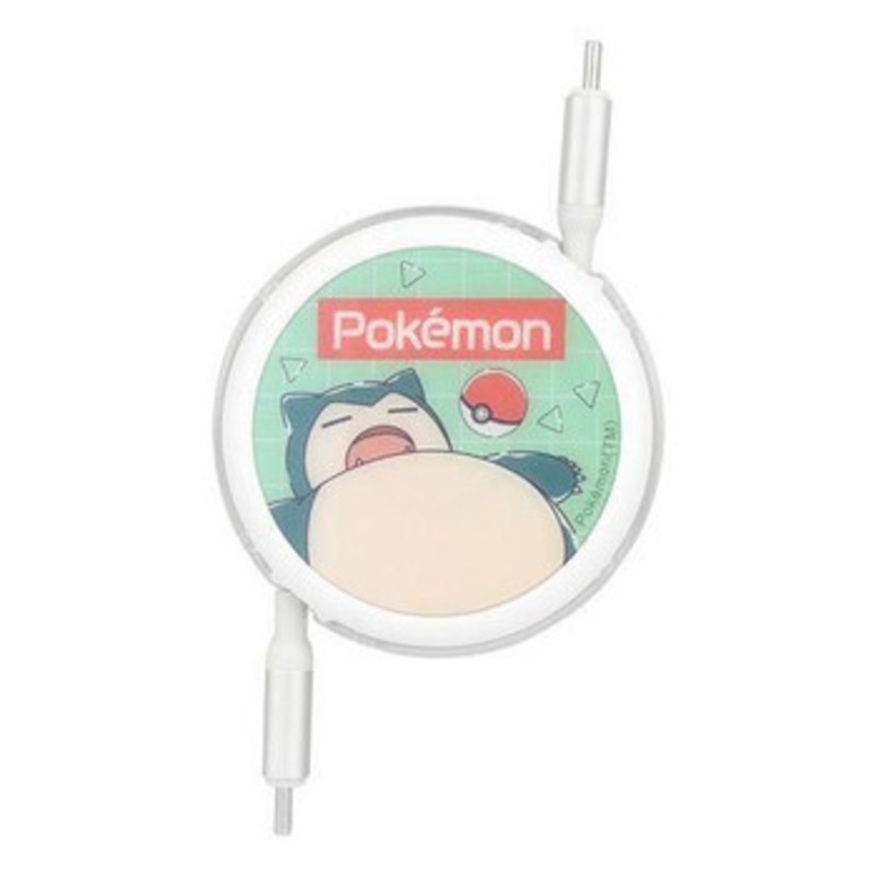 Pokemon Center PD60W Compatible USB2.0 Retractable Type-C Cable Snorlax