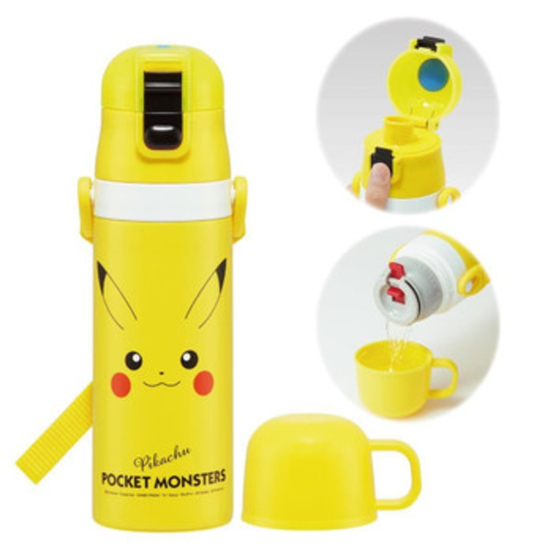 Skater Pikachu Face 2-Way Stainless Bottle SKDC4