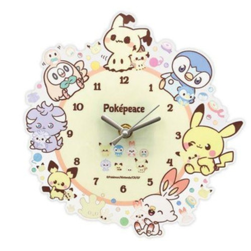 Pokemon Center Acrylic Wall Hanging Clock  Plush Doll  PokePeace