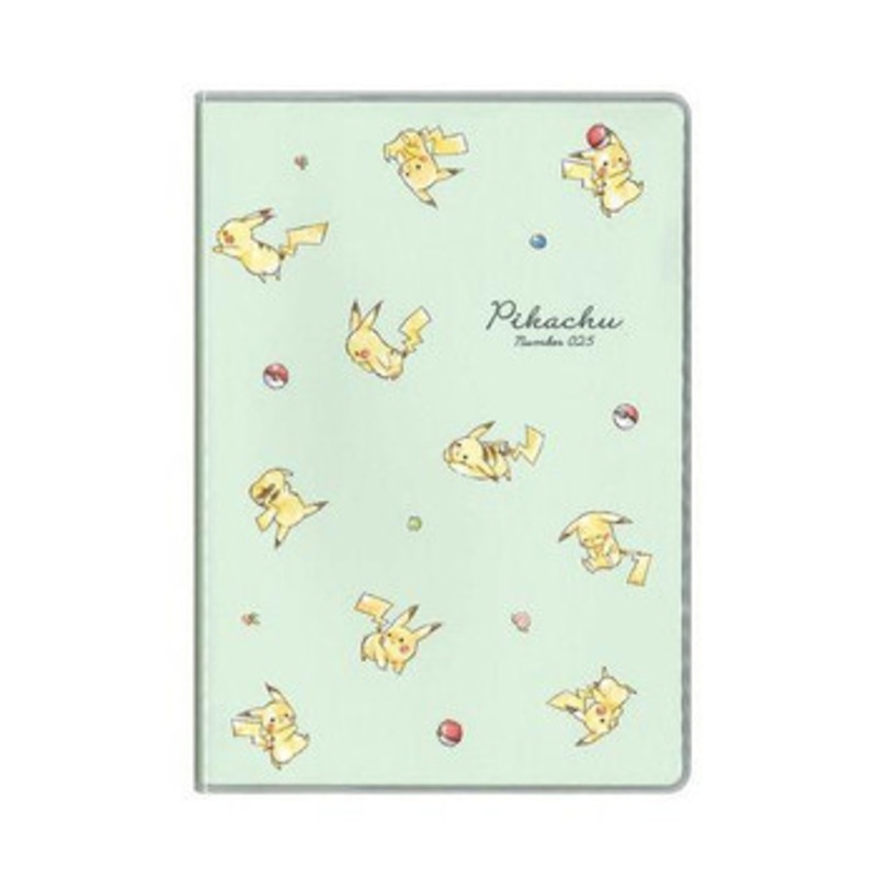 Pokemon Center B6 Monthly / Pikachu Number 025 with Berries, Monster Balls, and Pikachu.