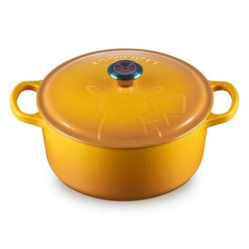 Pokemon Center [Le Creuset] Signature Cocotte Ronde 22cm Nectar (Iridescent Knob)