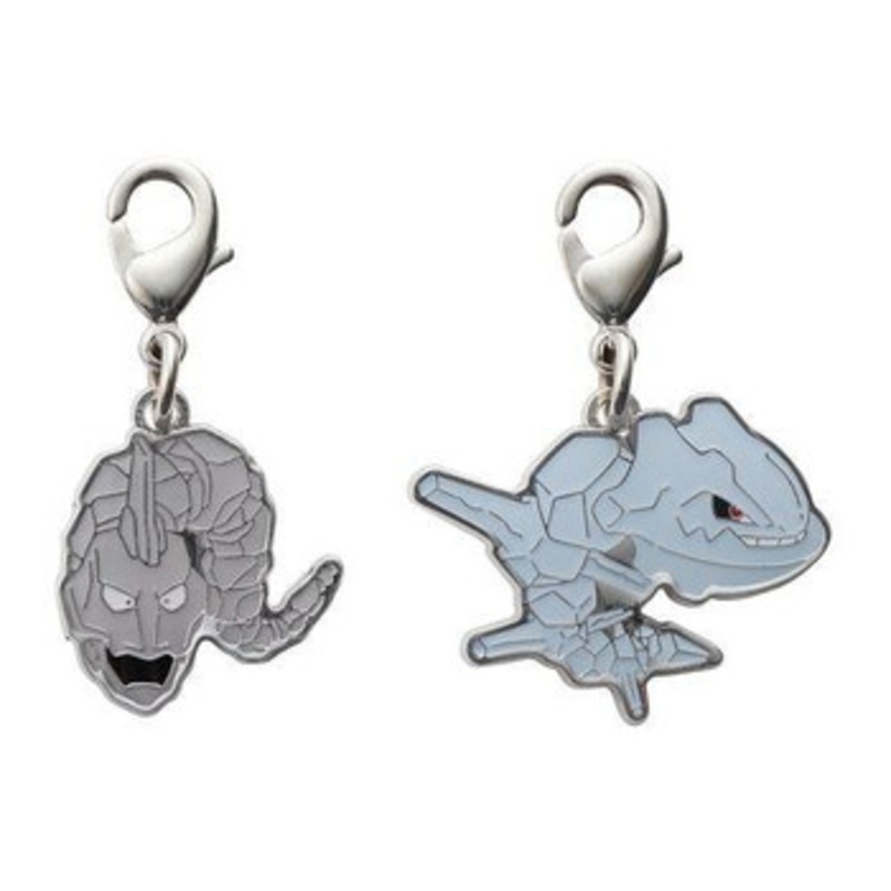 Pokemon Center Original National Pokedex Metal Charm 095, 208 (Onix, Steelix)
