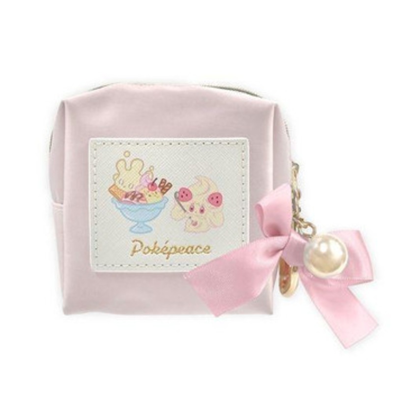Pokemon Center Carbuncle Mini Pouch with Carabiner Milcery & Alcremie Sweets Shop PokePeace
