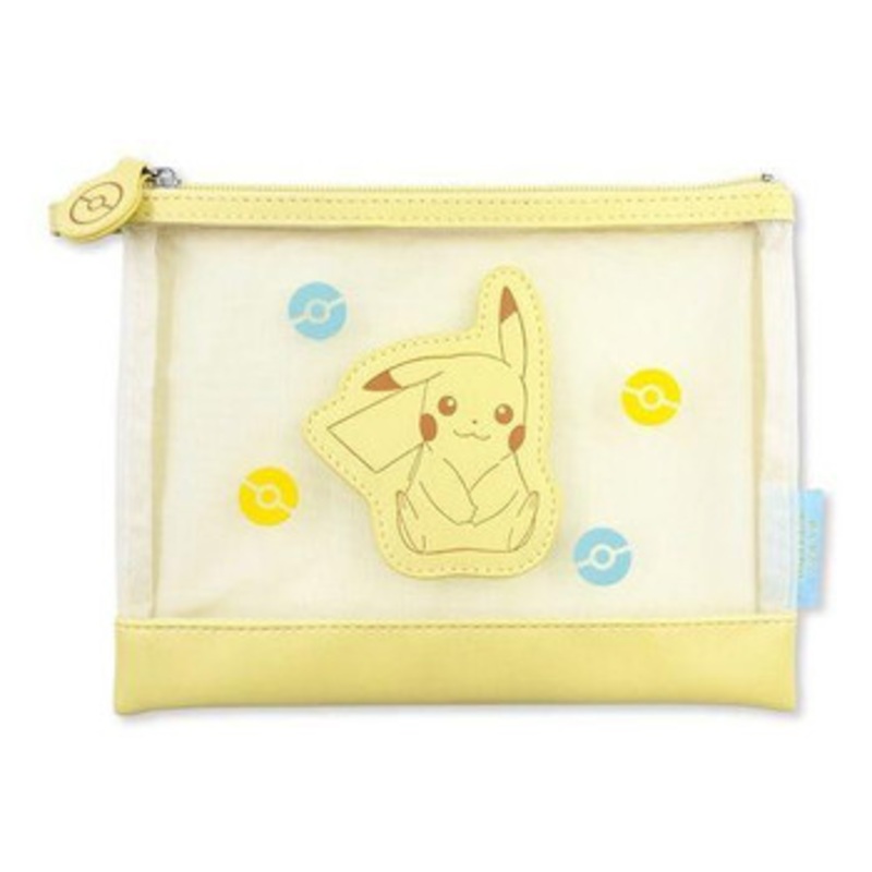 Pokemon Center Mesh Pastel Flat Pouch  Pikachu