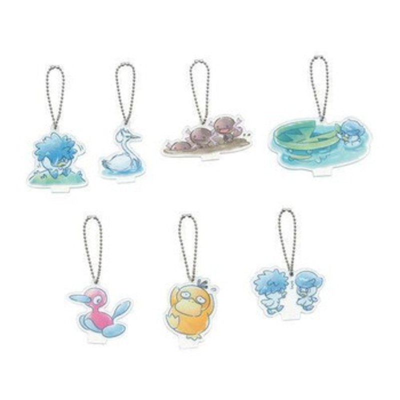 Pokemon Center Original Acrylic Charms with Stand (Lost Quaxly) (FULL SET)