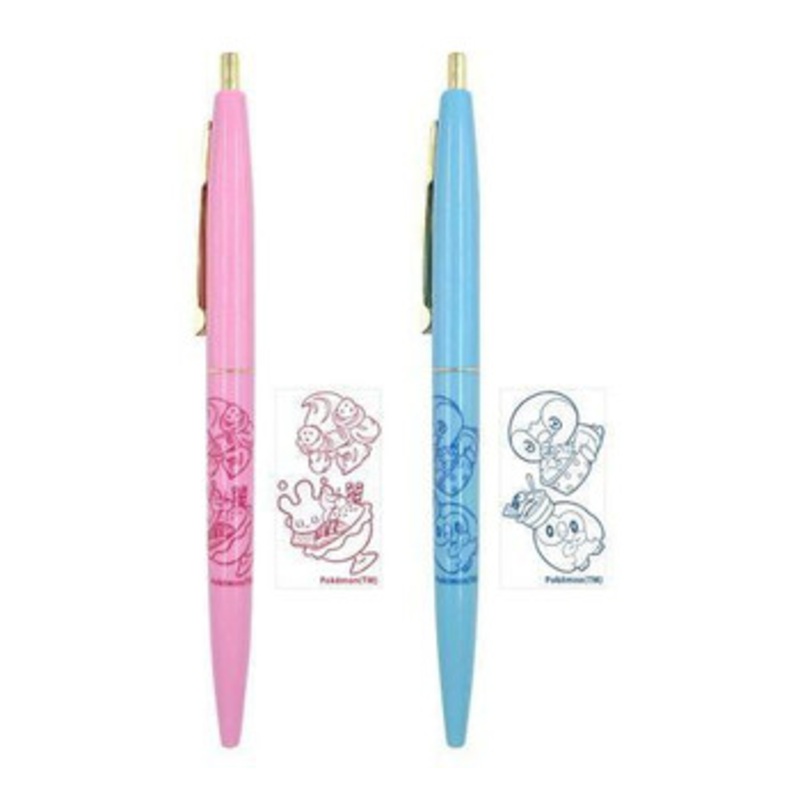 Pokemon Center Original PokePeace Ballpoint Pen Set Pink and Blue (Sweets Shop) (Set of two pens)