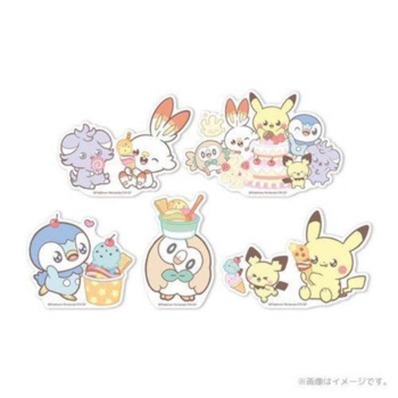Pokemon Center Original PokePeace Sticker Set A (Sweets Shop) (Set of 5 Sheets)