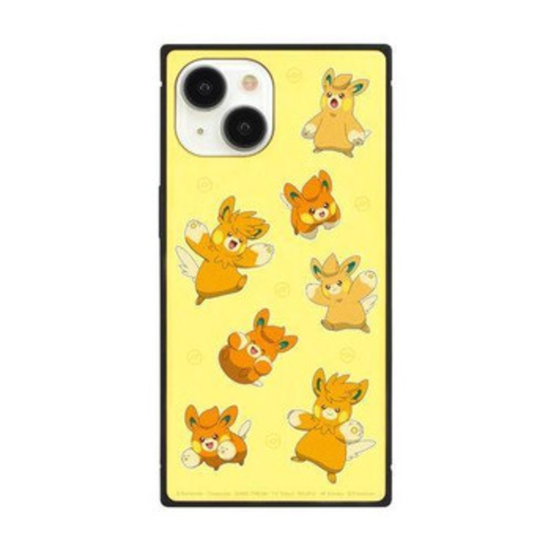 Pokemon Center iPhone15/14/13 Compatible Square Glass Case Orange Pawmi Pawmo Pawmot