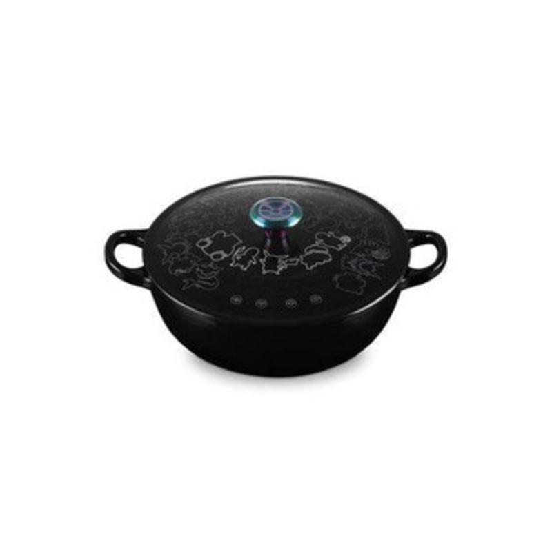 Pokemon Center [Le Creuset] Marmite 22cm Shiny Black (Iridescent Knob)