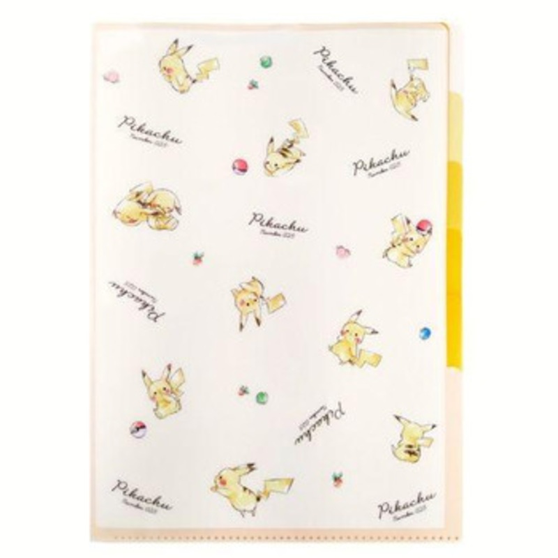 Pokemon Center Original Clear Index File Pikachu Pikachu number025 Yellow