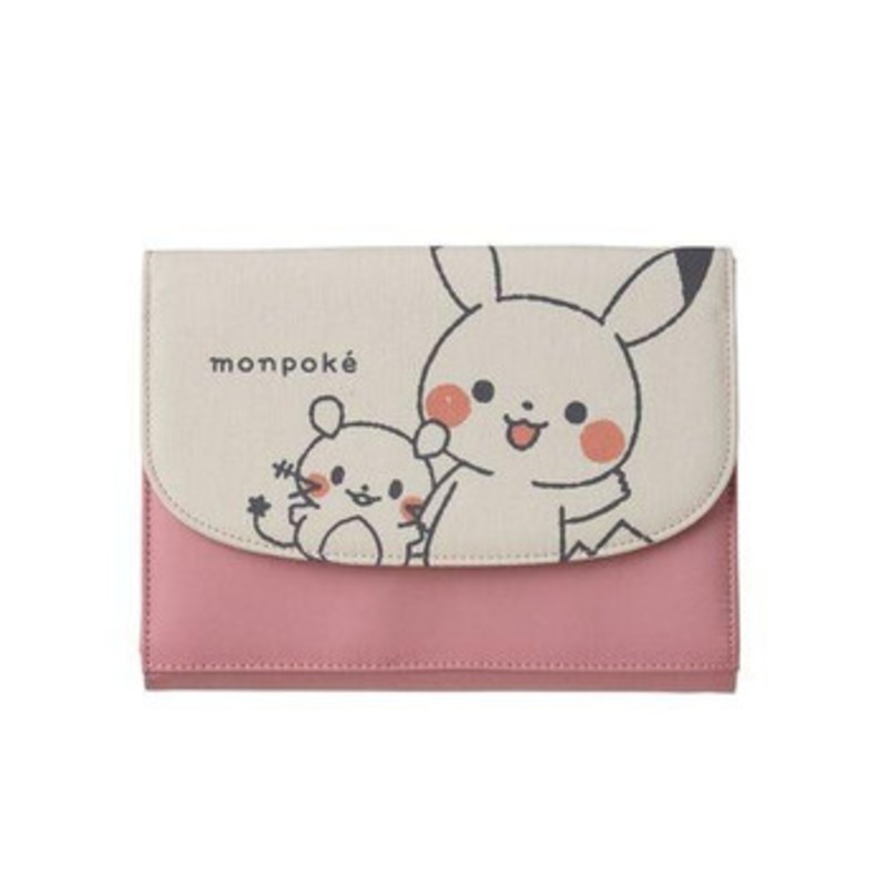 Pokemon Center Pokemon Jigglypuff Mother and Child Handbook Case Pink Pikachu Dedenne