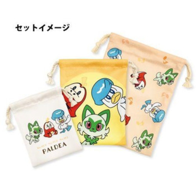 Pokemon Center 3P Drawstring Bag Paldea