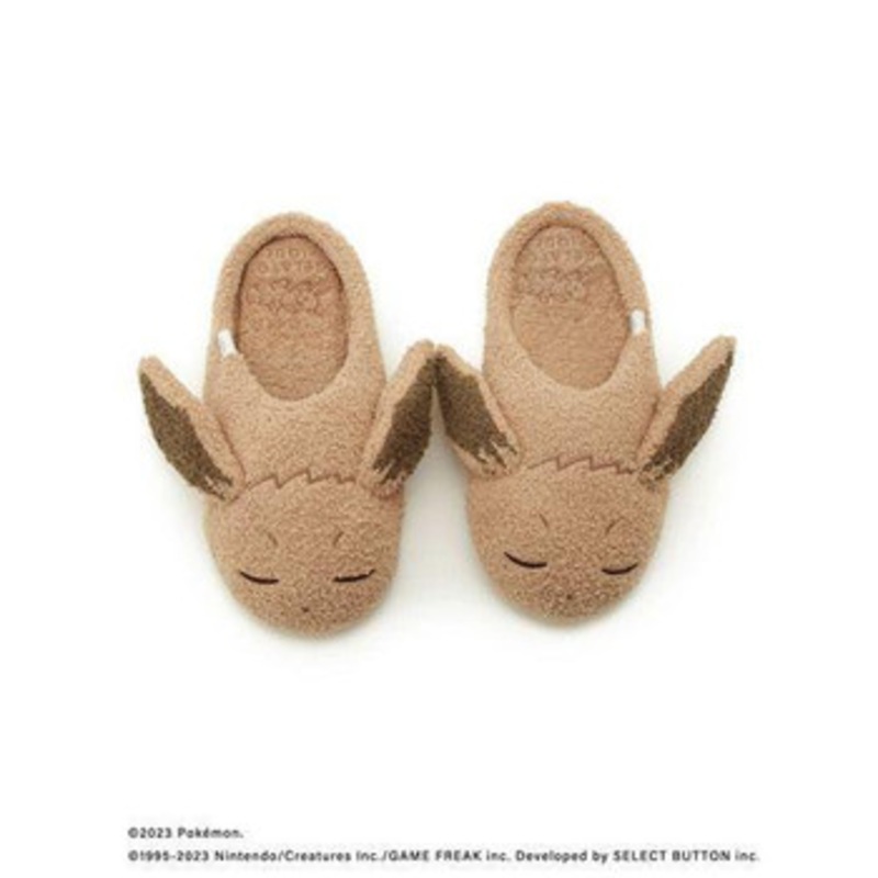 Pokemon Center [Gelato Pique] Fluffy Baby Eevee Slippers