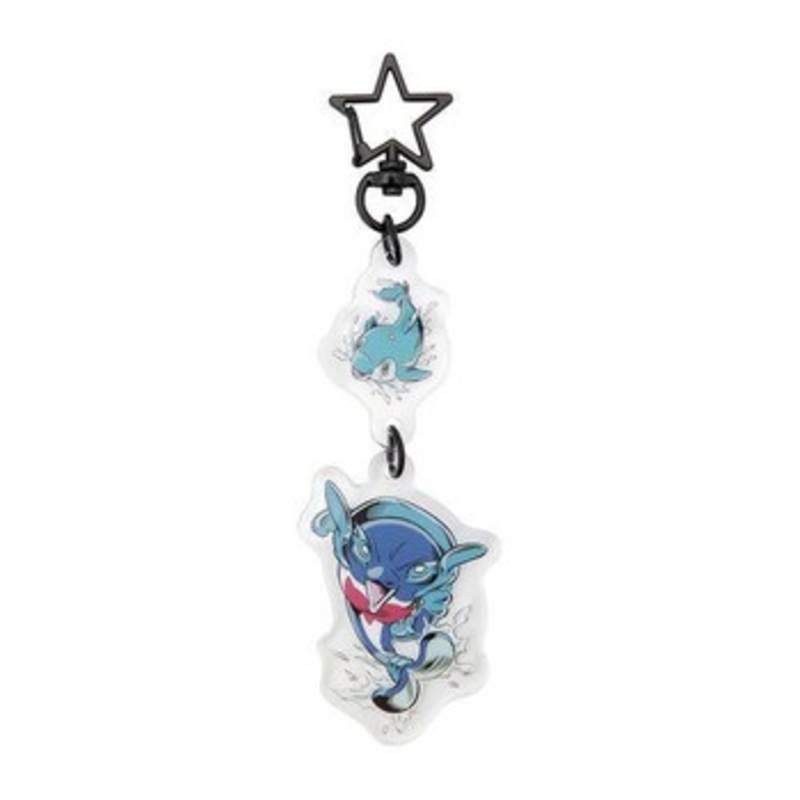 Pokemon Center Original Double Acrylic Keychain Secret Of Might Finizen & Palafin