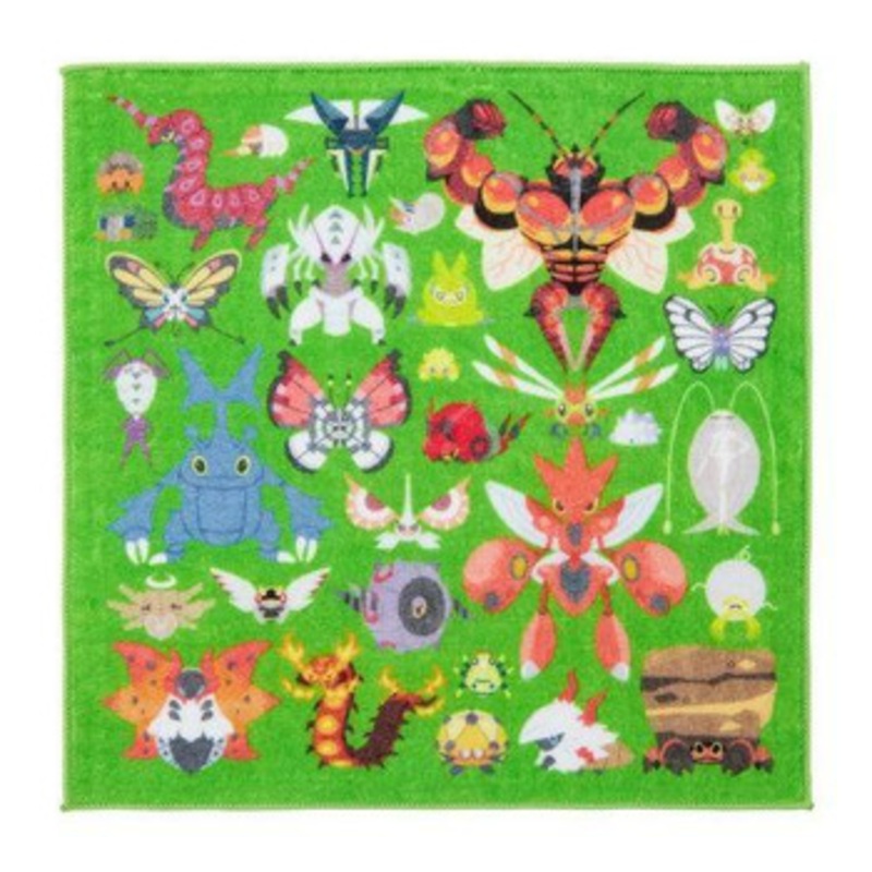 Pokemon Center Original Hand Towel BUG OUT! Encyclopedia