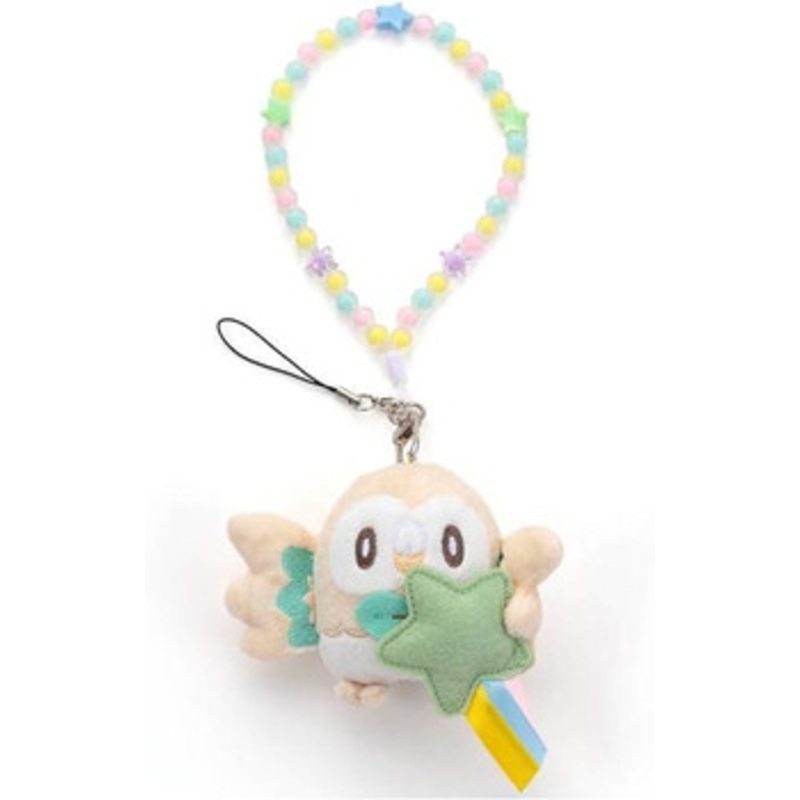 Takara Tomy Pokemon PokePeace Plush Toy Strap (Hoshizora Ver.) Rowlet