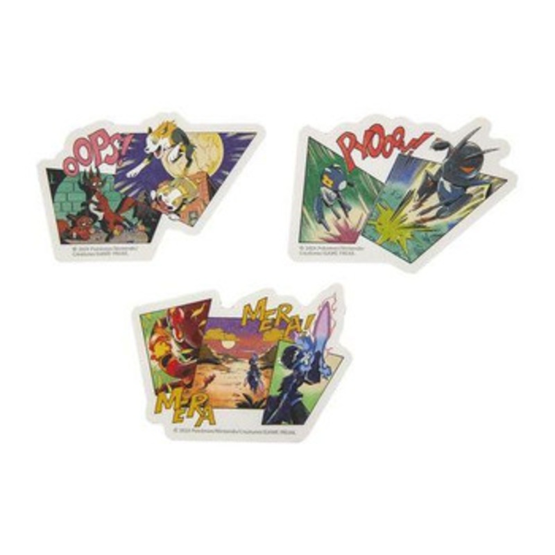 Pokemon Center Original Die Cut Sticker Secret Of Might Ceruledge & Lokix & Boltund