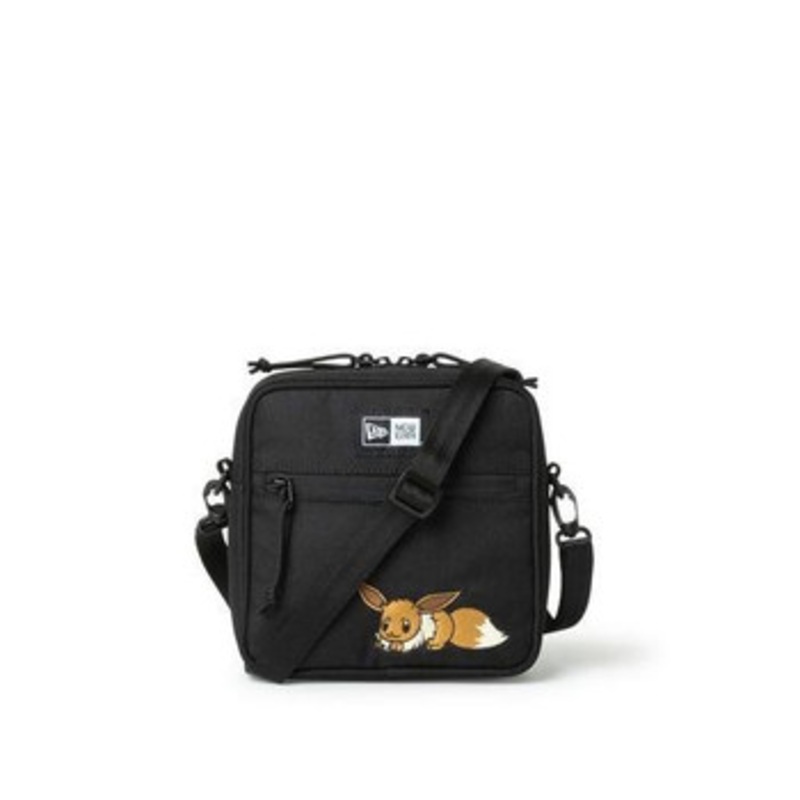 Pokemon Center Original NEW ERA Square Shoulder Pouch Eevee BLK