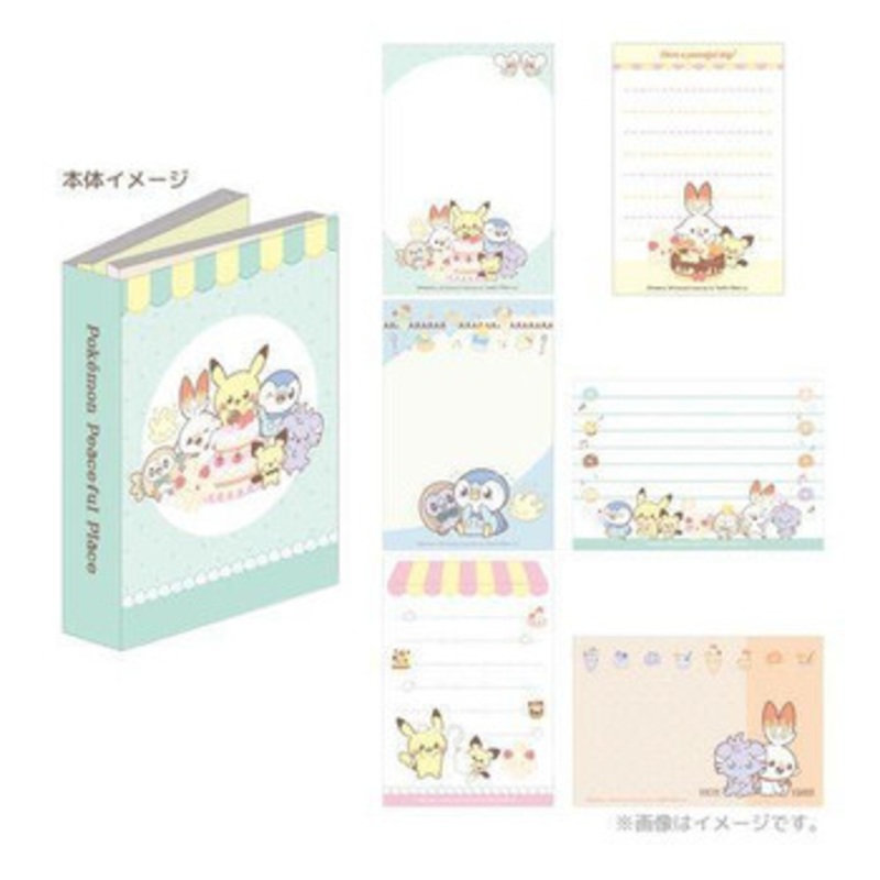 Pokemon Center Original PokePeace Flip-Through Memo Book Set B (Sweets Shop)
