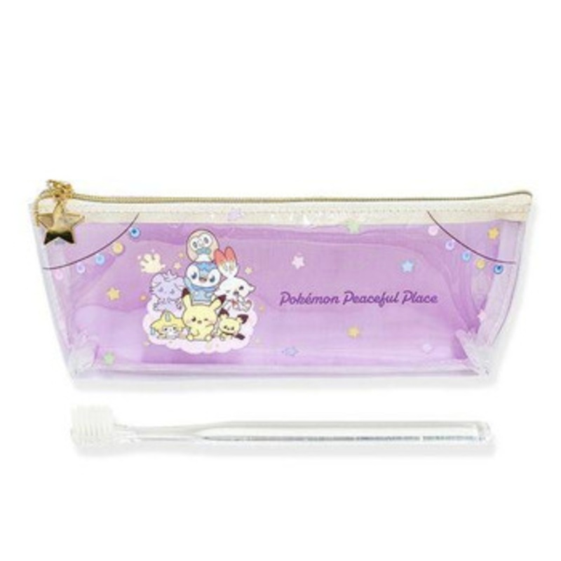 Pokemon Center Toothbrush Pouch Set Purple Hoshizora PokePeace